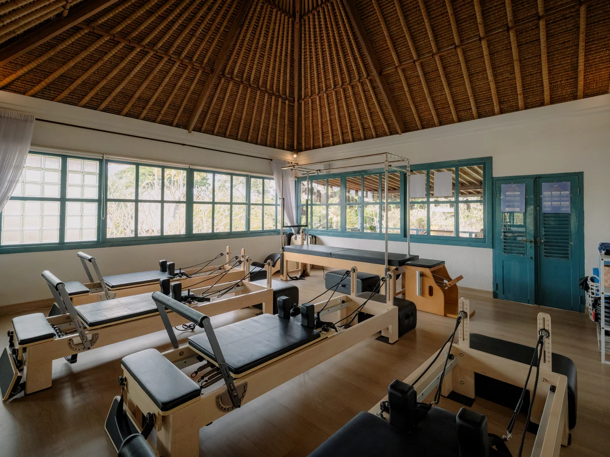 Sunset Pilates Bali studio reformer view